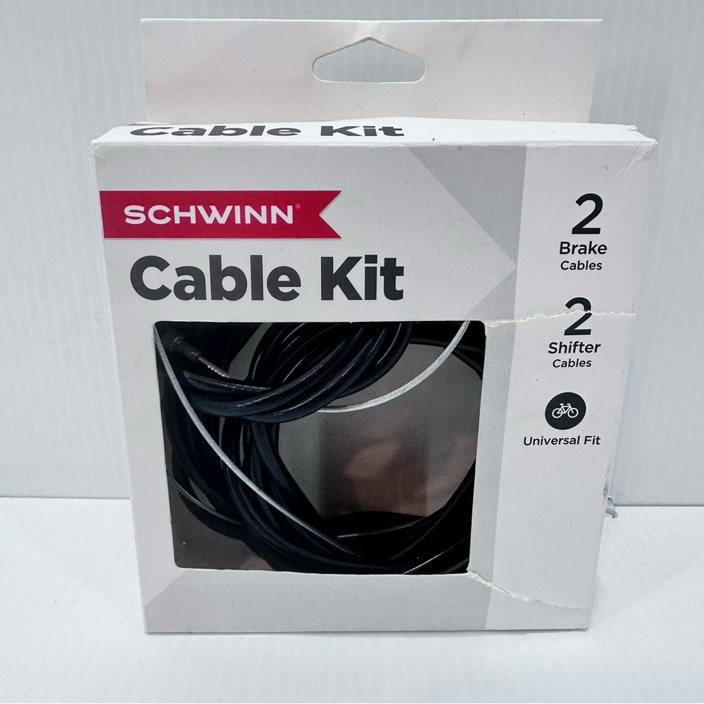 Schwinn Cable Kit Universal Fit 2 Brake Cables, 1 X 80”‎ Shifter Cable, Hardware